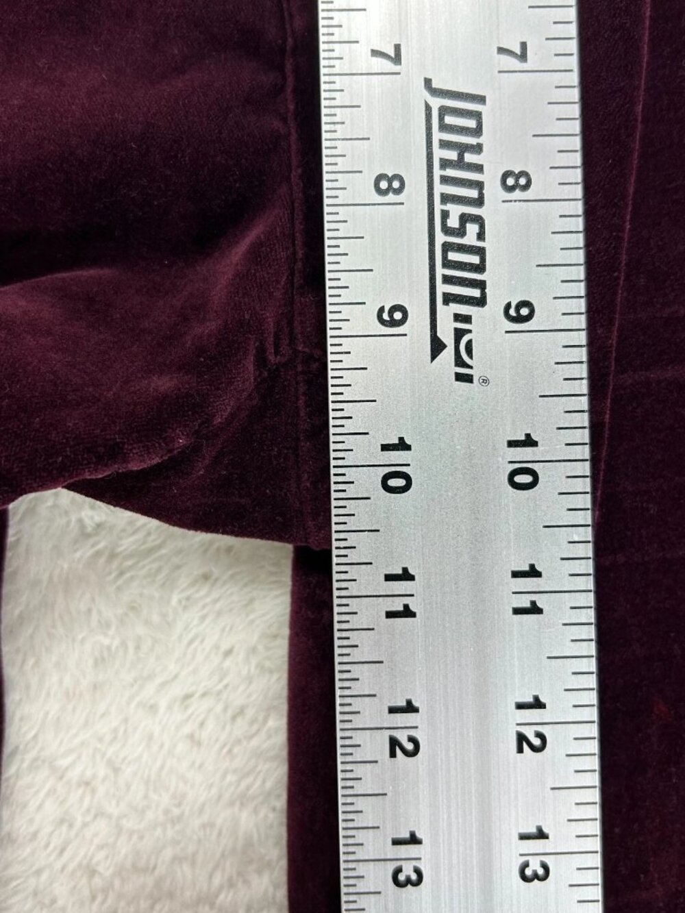 Lauren Ralph Lauren Trouser Pants Womens 8P Burgundy Velvet Comfort Straight Leg - Picture 9 of 12